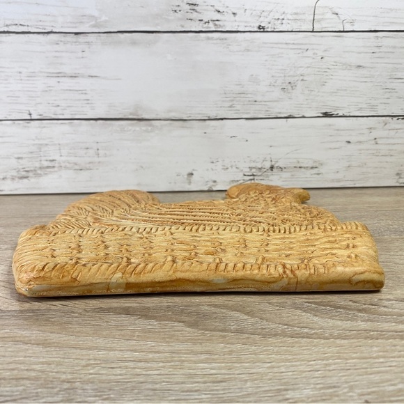 Vintage Raymor Mancer Hand Painted Hen In Basket Ceramic Wall Art Made in Italy - Picture 12 of 14